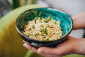 yellow delicious cuscus plate